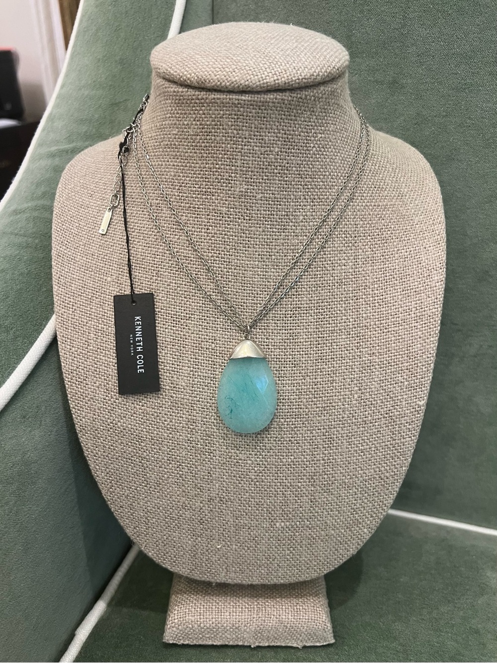 Kenneth Cole New York Aquamarine Pendant Necklace